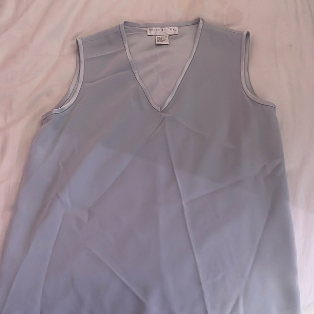 Light blue doncaster pants suit
